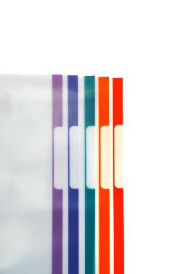 Folio Funda Multitaladro con borde de color y ventana  SUPRA