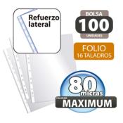 Bolsa 100 Fundas Multitaladro Folio  Maximum