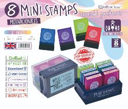 8 Mini Stamps - Set Inglés