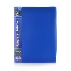 Carpeta de 30 Fundas Deluxe A4 Azul