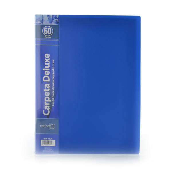 Carpeta 60 Fundas Deluxe A4 Azul