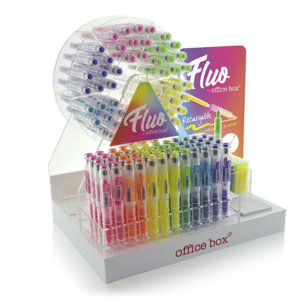FLUO   Display 300 Marcadores + 100 Recambios