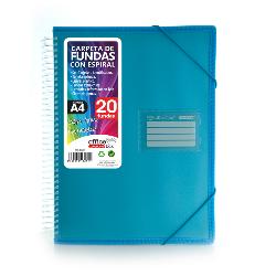 Carpeta 20 Fundas Espiral A4 Colorline