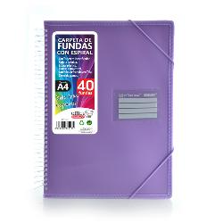 Carpeta 40 Fundas Espiral A4 Colorline