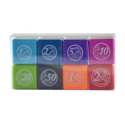 Set 8 Sellos Monedas Euro