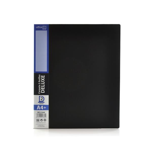 Carpeta 2 Anillas 16 mm Deluxe Negro