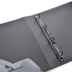 Carpeta 4 Anillas 25 mm Deluxe Negro