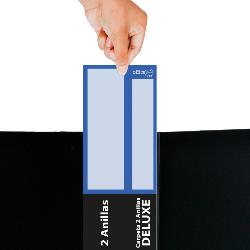 Carpeta 2 Anillas 40 mm Deluxe Negro