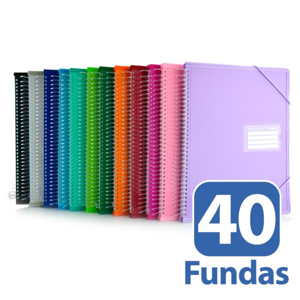 Carpeta 40 Fundas Espiral A4 Colorline