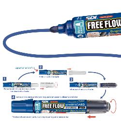 Rotulador Free Flow Pizarra Blanca  (Caja 12 ud)