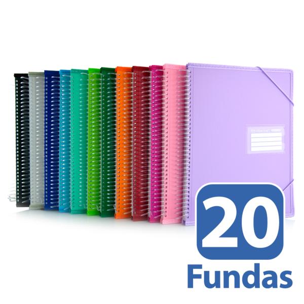 Carpeta 20 Fundas Espiral A4 Colorline