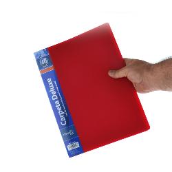 Carpeta 40 Fundas Deluxe A4 Rojo