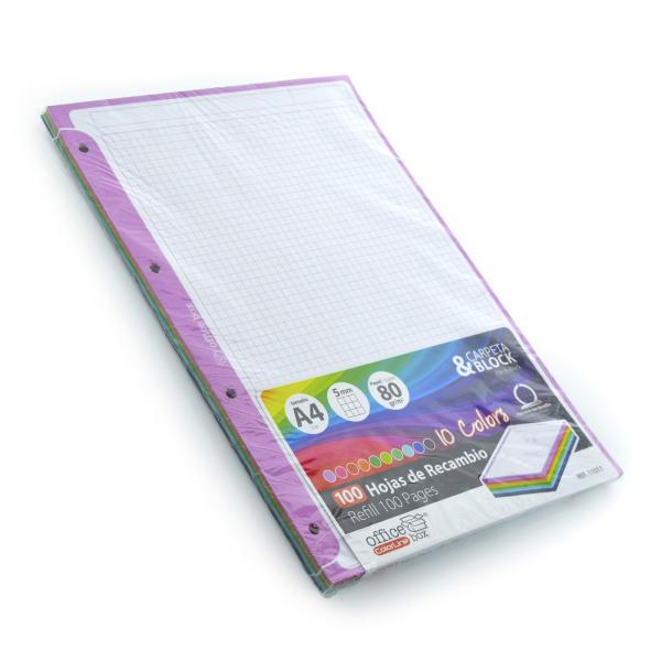 Recambio de Papel Carpeta & Block A4+ Colorline 