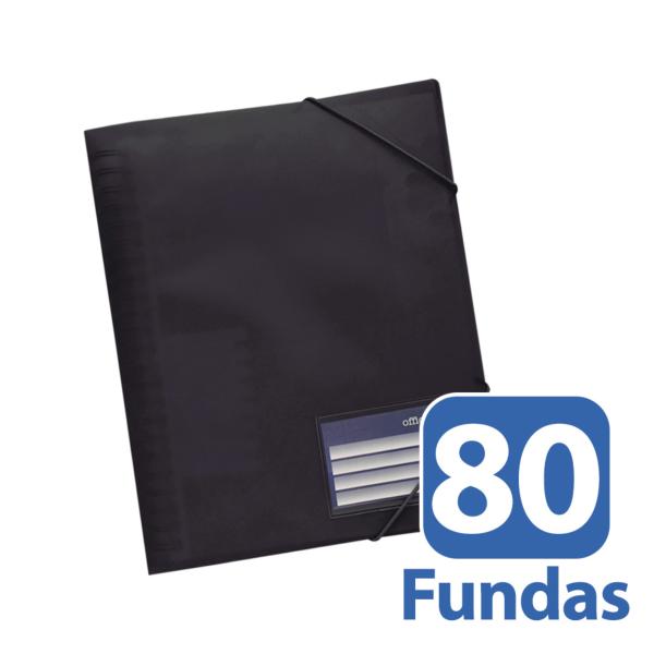  Carpeta 80 Fundas Re-Organizer Negro