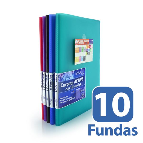 Carpeta 10 Fundas A4 Supra