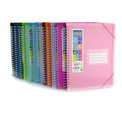 Carpeta A5 20 Fundas con Espiral Colorline