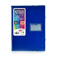 Carpeta 20 Fundas Espiral A4 Colorline