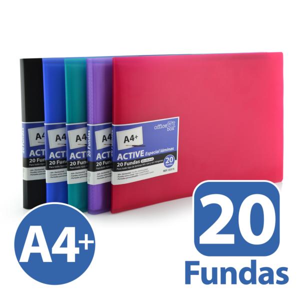 Carpeta A4+ Horizontal 20 Fundas Supra