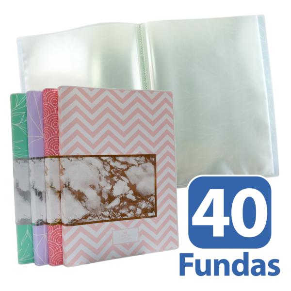 Carpeta 40 Fundas North Glace