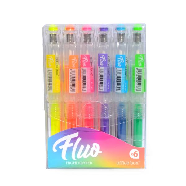 FLUO  Marcador Recargable - Blister 6 U.