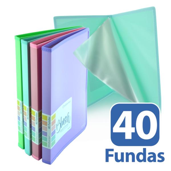 Carpeta  40 Fundas Blush