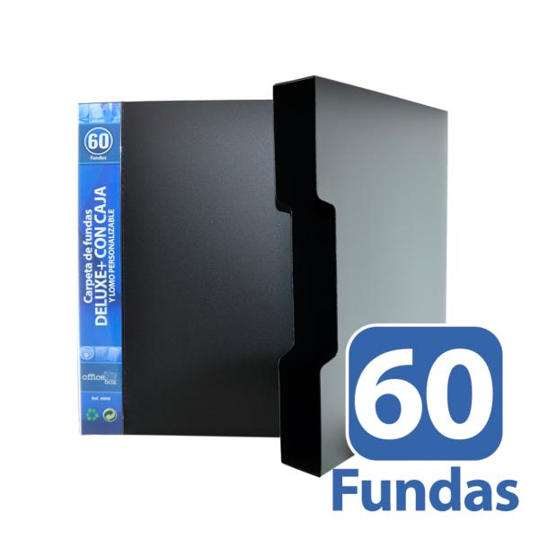 Carpeta de  60 Fundas A4 Deluxe con Caja