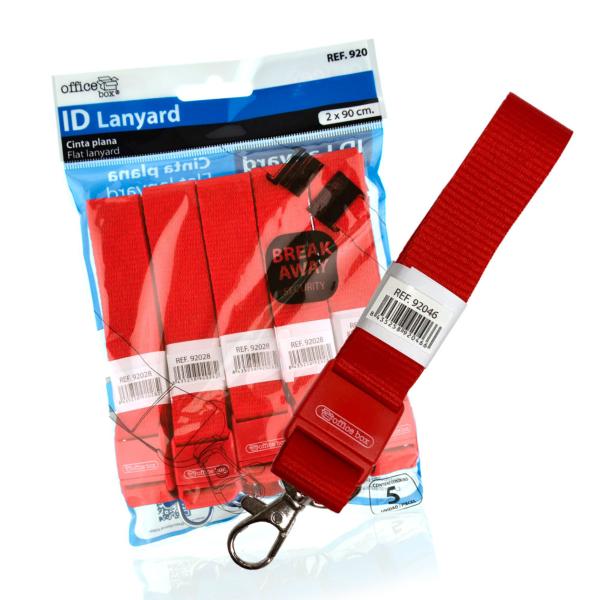 Lanyard Cinta Plana Rojo