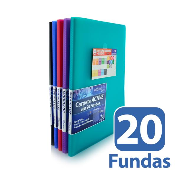 Carpeta 20 Fundas A4 Supra