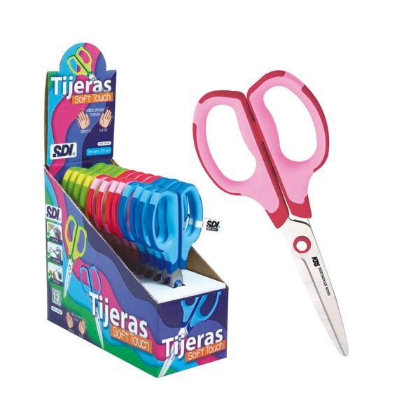 Tijeras Soft Touch 17,5 cm (Display 12 ud)