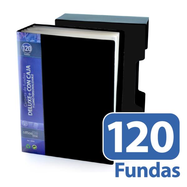 Carpeta de 120 Fundas A4 Deluxe con Caja