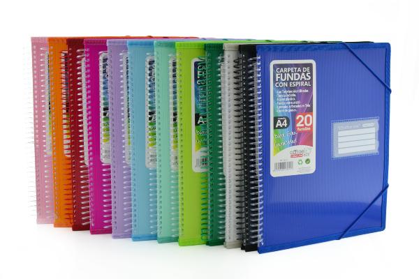 Carpeta 20 Fundas Espiral A4 Colorline