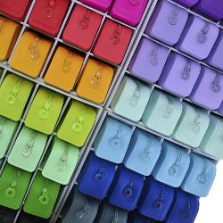 Rainbow Display Silicone Porta todo Cuadrado 
