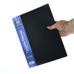 Carpeta 60 Fundas Deluxe A4 Negro