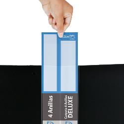 Carpeta 4 Anillas 25 mm Deluxe Negro