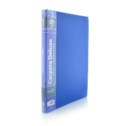 Carpeta 40 Fundas Deluxe A4 Azul