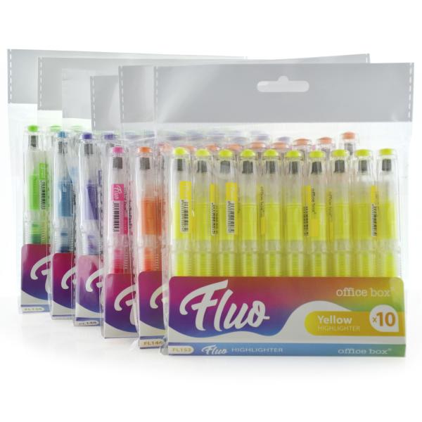 FLUO Marcador Recargable - Bolsa 10 U.