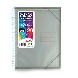 Carpeta 20 Fundas Espiral A4 Colorline