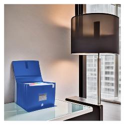 Organizador Fuelle 12 Div. Base V-Lock Azul