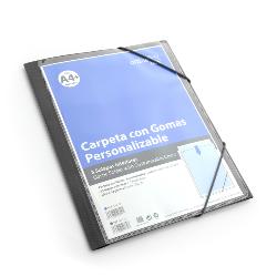 Carpeta con Gomas A4+ Personalizable Negro