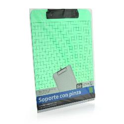 Soporte con Pinza A4 Transparente Verde