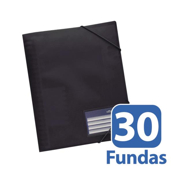  Carpeta 30 Fundas Re-Organizer Negro