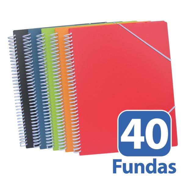 Carpeta  40 Fundas Espiral 360º Vital Colors