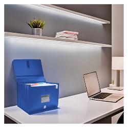 Organizador Fuelle 12 Div. Base V-Lock Azul