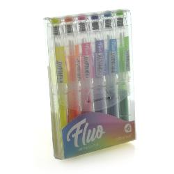FLUO  Marcador Recargable - Blister 6 U.