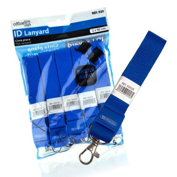 Lanyard Cinta Plana Azul